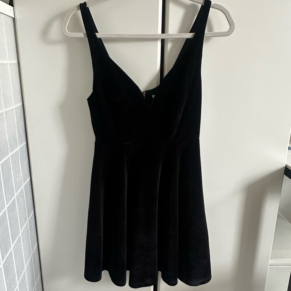 Urban Outfitters Elegant Black Velvet Dress Size S